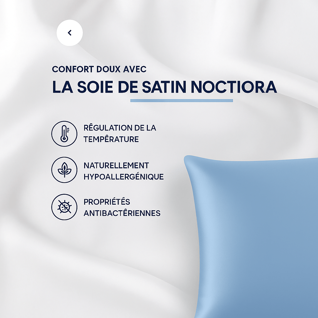 Housse d’Oreiller en Soie| Noctiora™ - Noctiora