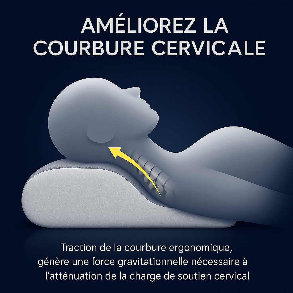 Oreiller Cervical Ergonomique| Noctiora™ Noctiora™ – confort, ergonomie et sommeil réparateur
