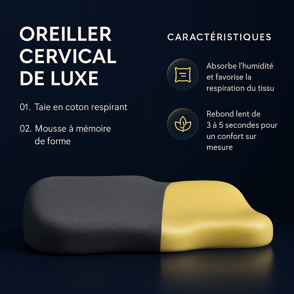 Oreiller Cervical Ergonomique| Noctiora™ Noctiora™ – confort, ergonomie et sommeil réparateur