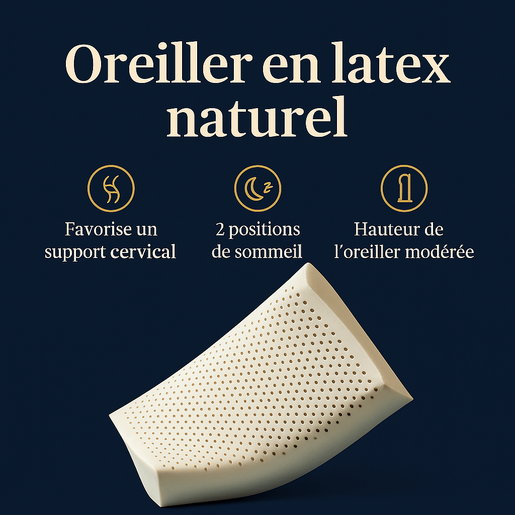 Oreiller en Latex Naturel | Noctiora™ Noctiora™ – confort, ergonomie et sommeil réparateur