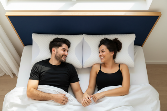 oreiller à mémoire de forme ergonomique pour douleurs cervicales