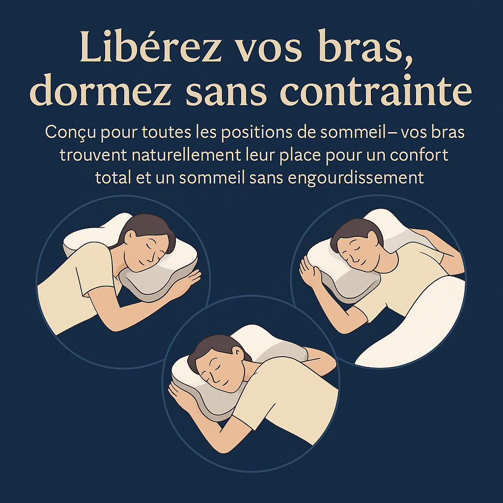 Oreiller Étoilé en Mousse à Mémoire de Forme – Confort Enveloppant | Noctiora™