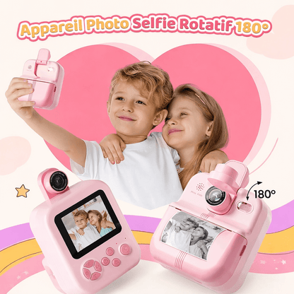 Appareil photo instantané enfant – De 3 à 10 ans, impression immédiate Noctiora™ – confort, ergonomie et sommeil réparateur