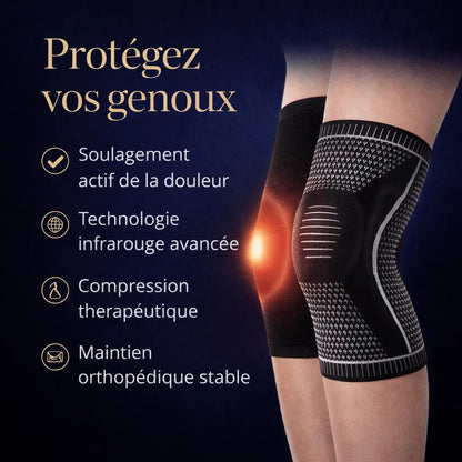 Genouillère Rotulienne pour Arthrose Auto - Chauffante Premium Anti - Douleur Noctiora™ – confort, ergonomie et sommeil réparateur