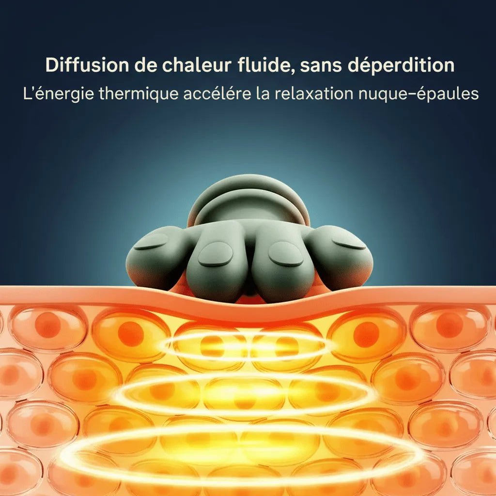 Masseur 4D Multi‑Zones Chauffant Sans Fil Noctiora™ – confort, ergonomie et sommeil réparateur
