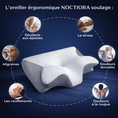 Oreiller Cervical à Mémoire de Forme | Noctiora™ Noctiora™ – confort, ergonomie et sommeil réparateur
