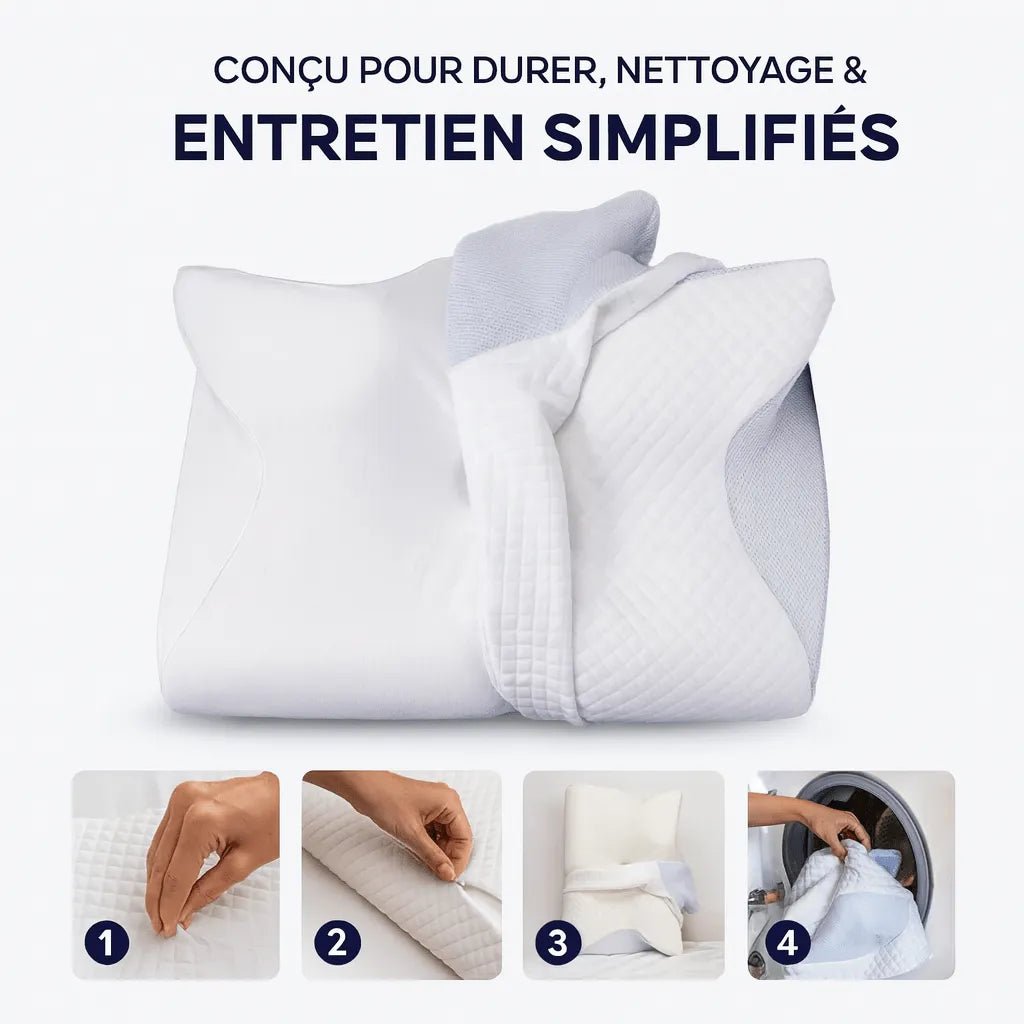 Oreiller Cervical à Mémoire de Forme | Noctiora™ Noctiora™ – confort, ergonomie et sommeil réparateur
