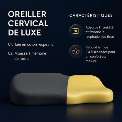 Oreiller Cervical Ergonomique| Noctiora™ Noctiora™ – confort, ergonomie et sommeil réparateur