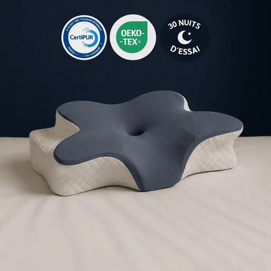 Oreiller Cervical Multipositions PREMIUM Noctiora™ – confort, ergonomie et sommeil réparateur