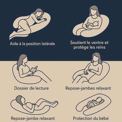 Oreiller de Grossesse en U | Noctiora™ - Noctiora