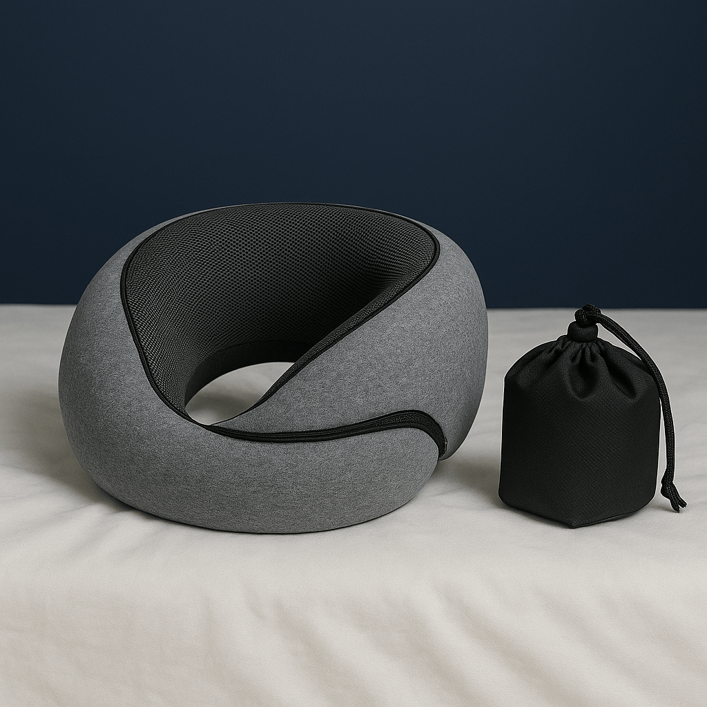 Oreiller de Voyage à Mémoire de Forme 360° | Noctiora™ - Noctiora