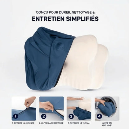 Oreiller Ergonomique PREMIUM à Mémoire de Forme Noctiora™ – confort, ergonomie et sommeil réparateur