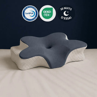 Oreiller Ergonomique PREMIUM à Mémoire de Forme Noctiora™ – confort, ergonomie et sommeil réparateur