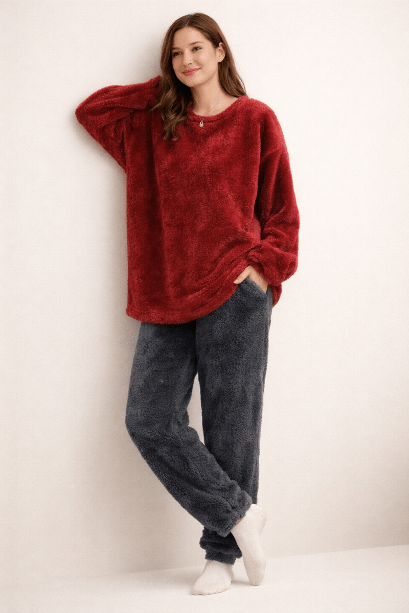 Pyjama Femme Hiver Chaud et Doux - Ensemble Polaire Ultra Moelleux Noctiora™ – confort, ergonomie et sommeil réparateur