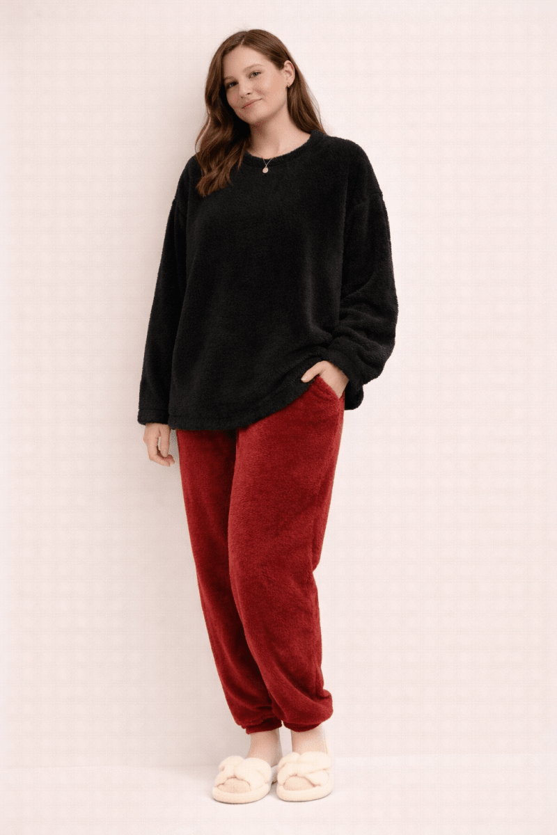 Pyjama Femme Hiver Chaud et Doux - Ensemble Polaire Ultra Moelleux Noctiora™ – confort, ergonomie et sommeil réparateur
